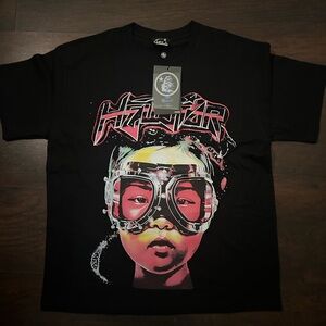 Black Graphic T-Shirt with Bold Design